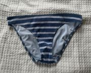 Blue Striped  Swimsuit Bottoms
