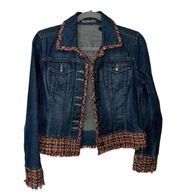 Denim Jacket Tweed Trim