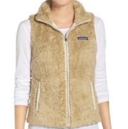 PATAGONIA | Tan Faux Fur Full Zip Vest Sz M