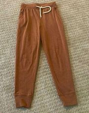 Very J Terracotta Ribbed Drawstring Joggers