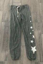 Hippie love star print thin joggers