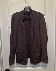 Talula Dark Grey Open Front Jacket size 6