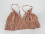 Cosabella Tempo Triangle Bralette Sz S Sette Pale Pink Wireless Comfort