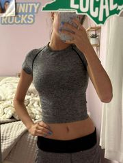 PINK seamless grey workout top