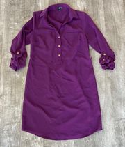 Purple Shirt Dress