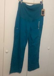 Cherokee Authentic Workwear Professional Maternity Size Large Teal Blue Color