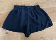 Topshop Silk Sleep Shorts in Black