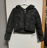 Amazon Cropped Black Puffer Jacket