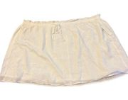 ABOUND Womens Skirt White 3X‎ Drawstring Cotton Miniskirt Elastic Waist Cotton