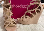 Blush Suede Wedges 