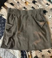 Suede Skirt