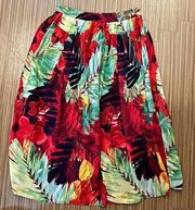 Vince Camuto Tropical Print Midi Skirt