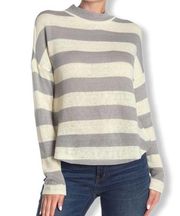 Socialite grey stripe mock neck dolman sleeve XL