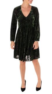 Taylor Dresses Burnout Velvet Empire Waist Dress