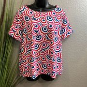 Lands end short sleeve umbrella printed tunic size large/petite