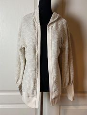 MIA JOY JOYFOLIE OATMEAL HOODED BEACHY BOHO CARDIGAN