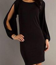 Laundry by Shelli Segal black long-sleeve mini cocktail dress size 2