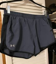 Under Armour Gray Running Shorts With Liner