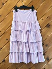 J.Crew lavender Gabriella tiered strapless dress