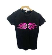 Speed Rack Tultex Womens Black Pink Short sleeved T-Shirt Size M Fitted