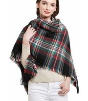 Large Plaid Blanket Scarf Christmas Holiday