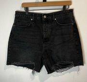 Women’s | Forever 21 Black Distressed Denim Shorts | Size 31