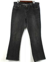 Calvin Klein Womens 14 Flare Jeans Charcoal Gray Y2K Grunge Retro Classic Denim