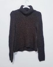 Joseph Wool Blend Turtleneck Elbow Patch Sweater