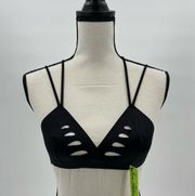 Sam Edelman Black Triangle Bralette With Cutouts