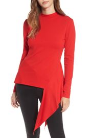 Red Turtleneck Top