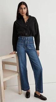 Madewell The Taller Perfect Vintage Wide-Leg Jean in Keller Wash: Pocket Edition