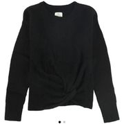 Aerie Offline By  Black Solid Long Sleeve Crew Neck Sweater Size XSmall