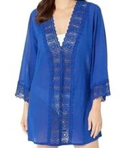 LA BLANCA Island Fare Cotton Crochet-Trim Tunic