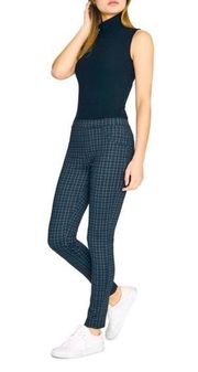 Sanctuary Plaid Leggings. Blue, gray, black. Size small