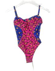 NWT Farm Rio Fruit Dots One Piece Swimsuit Pineapples Size XS $175 NEW WW2809