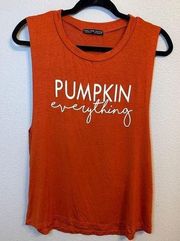 NWOT Pumpkin Everything Tank orange small