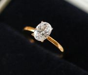 Solitarie Engagement Ring, Promised Ring, Cubic Zirconia Ring 