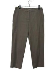 Max Mara Womens Cotton Cropped Pants Brown Trousers Pockets Size 6