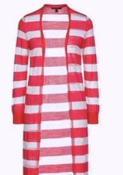 long Sweater red and white M