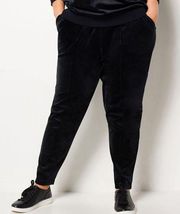 Jason Wu Tapered Knit Velour Jogger Sweatpants Black 1X