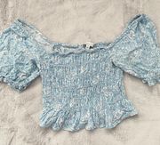 baby blue blouse