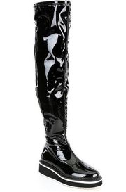 72.  Marfisia Patent Platform Over-The-Knee Boots Size 7.5