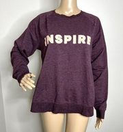 Sonoma Purple Word Graphic Long Sleeve Crewneck Sweatshirt