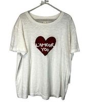 NWT Caslon "L'Amour You" Graphic Tee SZ XL