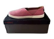 Vionic Women's Sunny Ivy Slip On Flats Canvas Light Pink Casual - 11