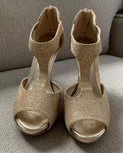 Gold Glittery Heels