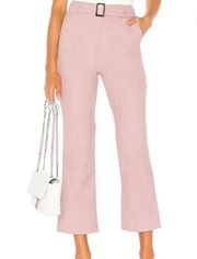 Lovers + Friends Joanie Pink Corduroy Cropped Flare Pants