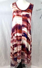 Simply Vera Wang desert sunset midi shift dress size medium