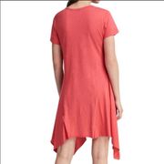 All saints Ella Fifi T Shirt Dress Coral Pink Med