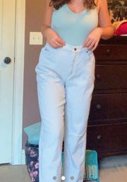 Lee High Waisted Vintage  mom Straight Leg Wide Leg Jeans (Size 12P)